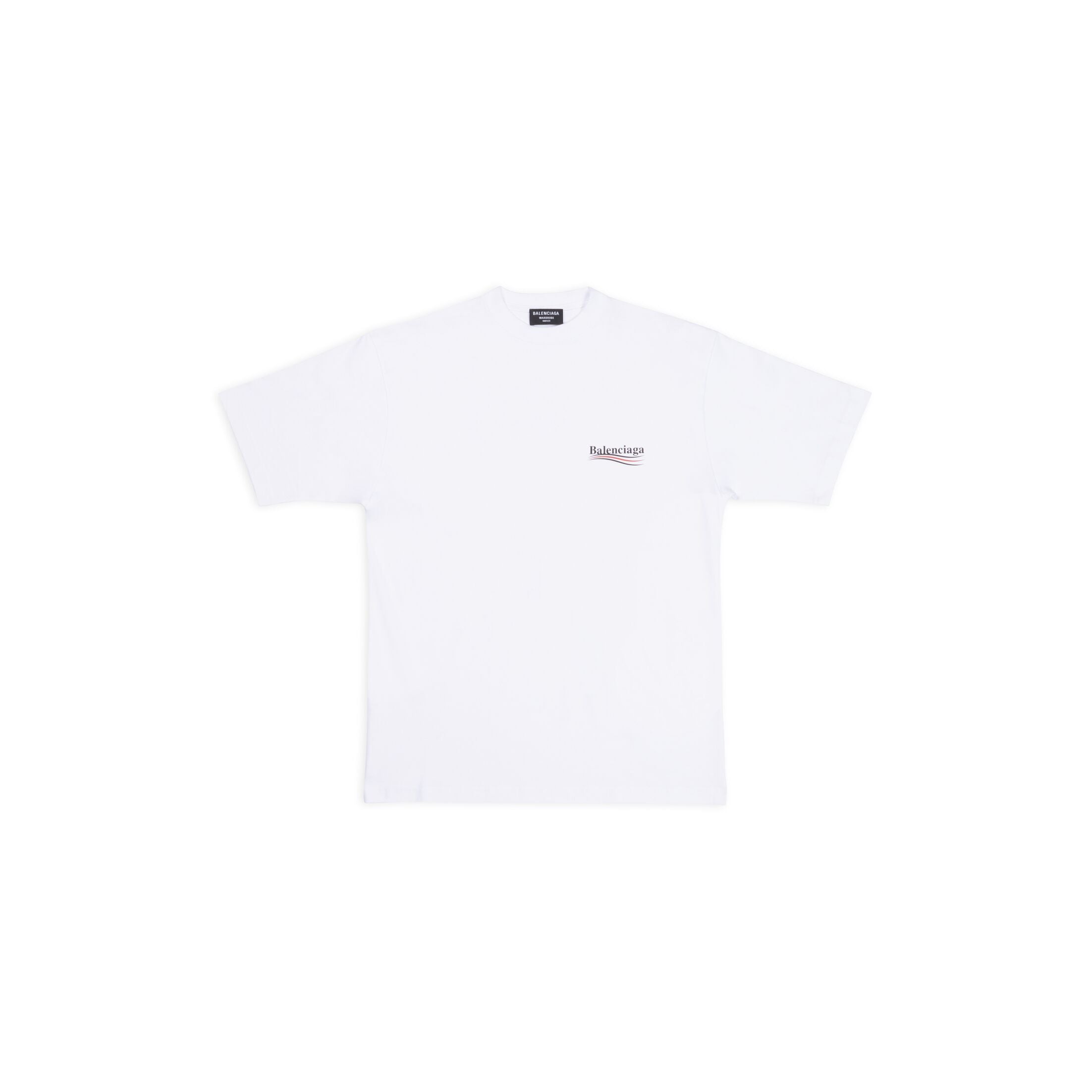 Classic round collar cotton print t-shirt