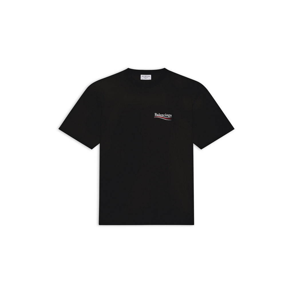 Classic round collar cotton print t-shirt