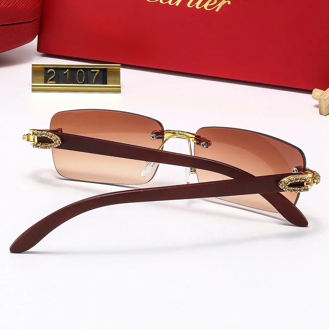 6 Colors Diamond Frameless Sunglasses 2107