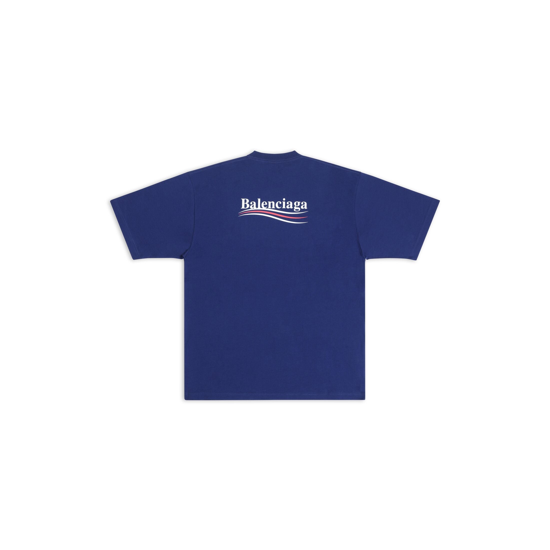Classic round collar cotton print t-shirt